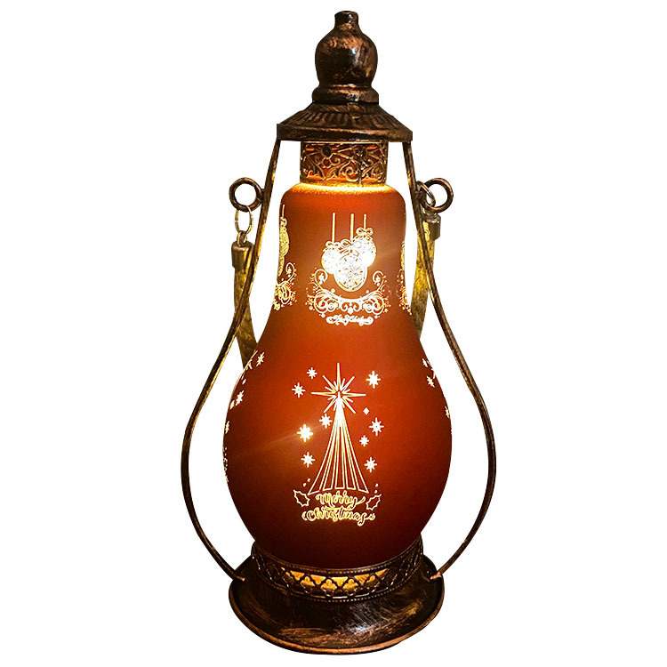 Cross border new product 2020 Christmas decoration LED oil lamp Hotel family Christmas decorations crafts furnishings